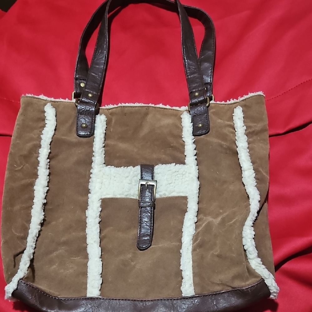 Brown and Cream Tote Bag